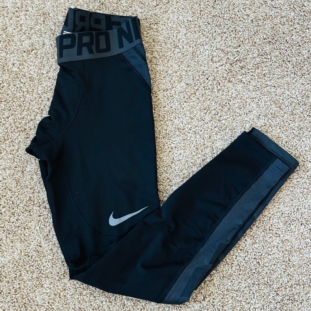 Nike Pro Men's Hyperwarm Compression Training Leg… - image 2